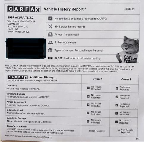 Photo of 1997 Black Acura TL