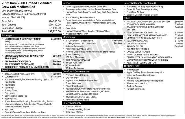 used 2022 Ram 2500 car, priced at $51,593