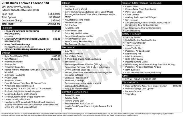 used 2018 Buick Enclave car, priced at $10,995