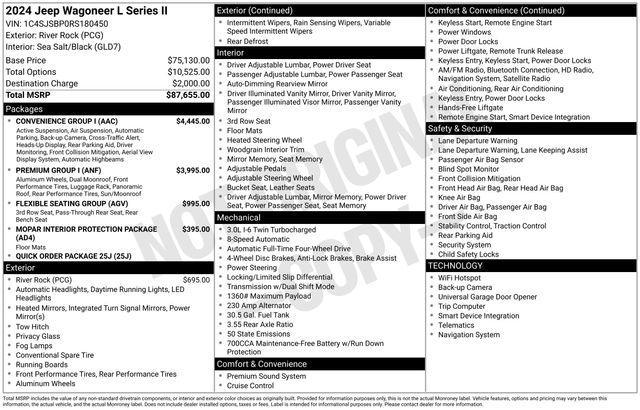 used 2024 Jeep Wagoneer L car, priced at $47,739