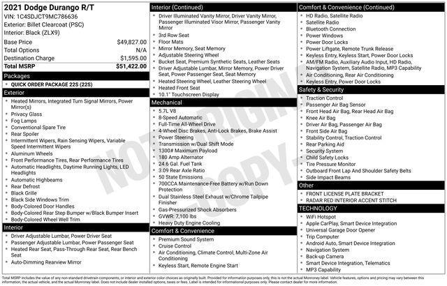 used 2021 Dodge Durango car, priced at $29,661