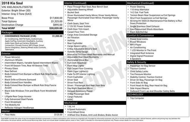 used 2018 Kia Soul car, priced at $5,990