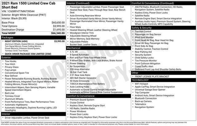 used 2021 Ram 1500 car, priced at $38,323