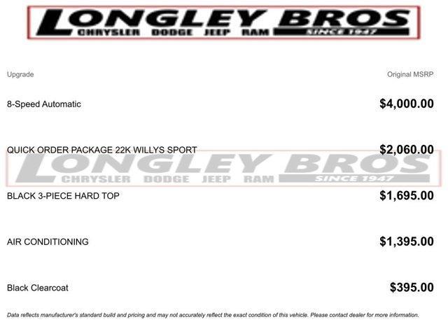 used 2022 Jeep Wrangler car, priced at $26,398