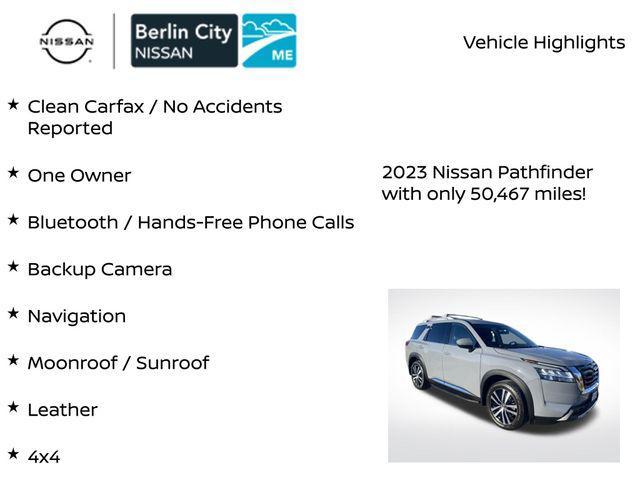 used 2023 Nissan Pathfinder car, priced at $32,271