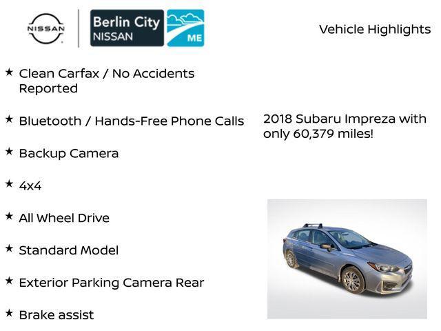 used 2018 Subaru Impreza car, priced at $14,277