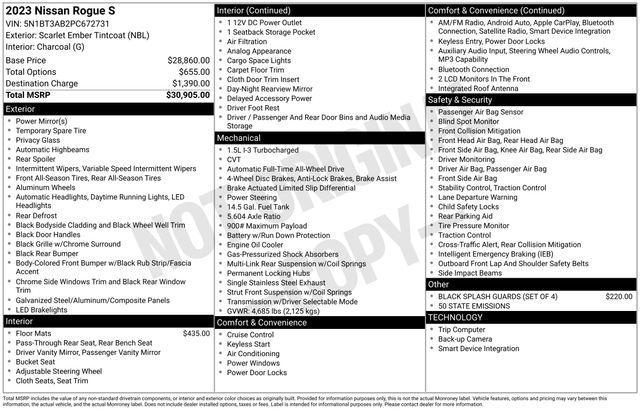 used 2023 Nissan Rogue car, priced at $22,546