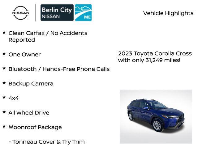 used 2023 Toyota Corolla Cross car, priced at $25,731