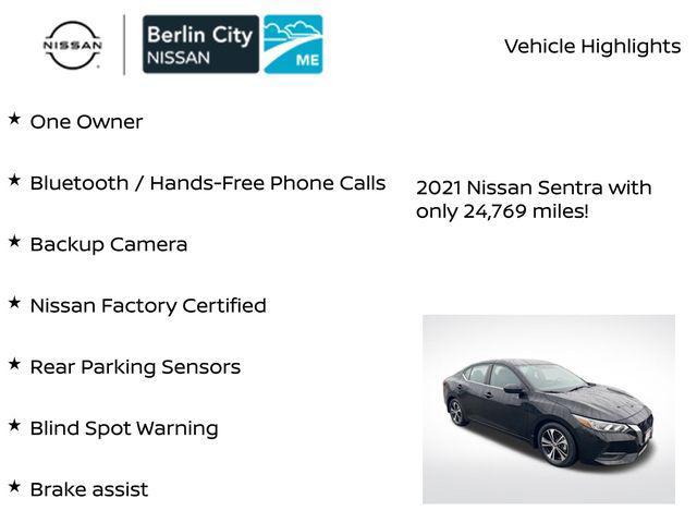 used 2021 Nissan Sentra car, priced at $16,458