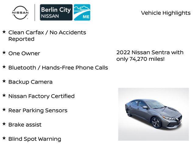 used 2022 Nissan Sentra car, priced at $13,980