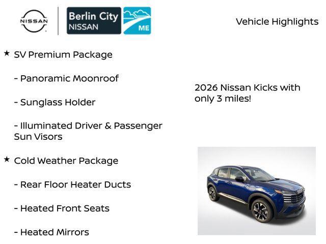 new 2026 Nissan Kicks car, priced at $27,757