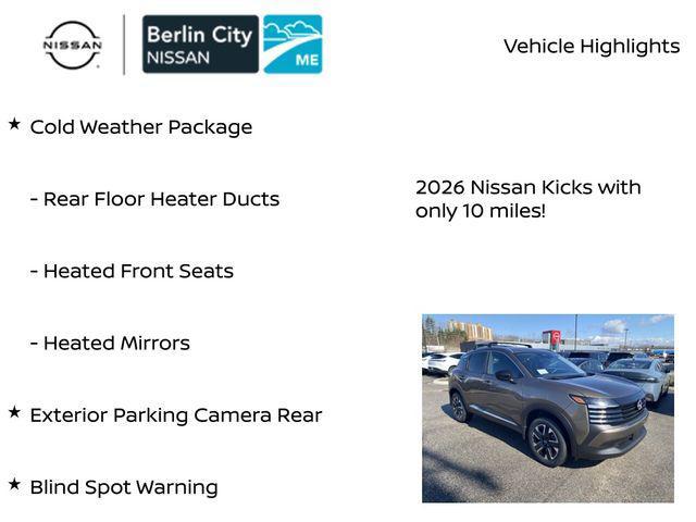 new 2026 Nissan Kicks car, priced at $26,771