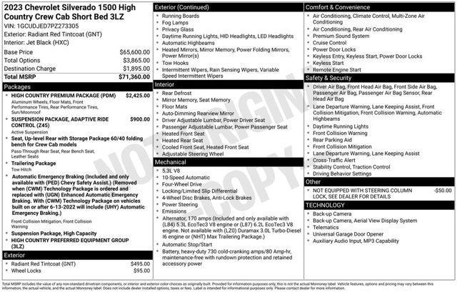 used 2023 Chevrolet Silverado 1500 car, priced at $49,163