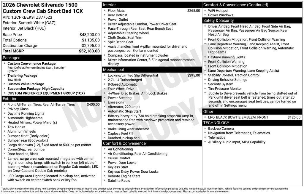 new 2026 Chevrolet Silverado 1500 car, priced at $39,179