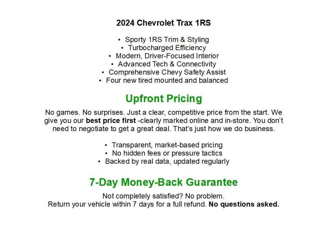 used 2024 Chevrolet Trax car, priced at $21,230