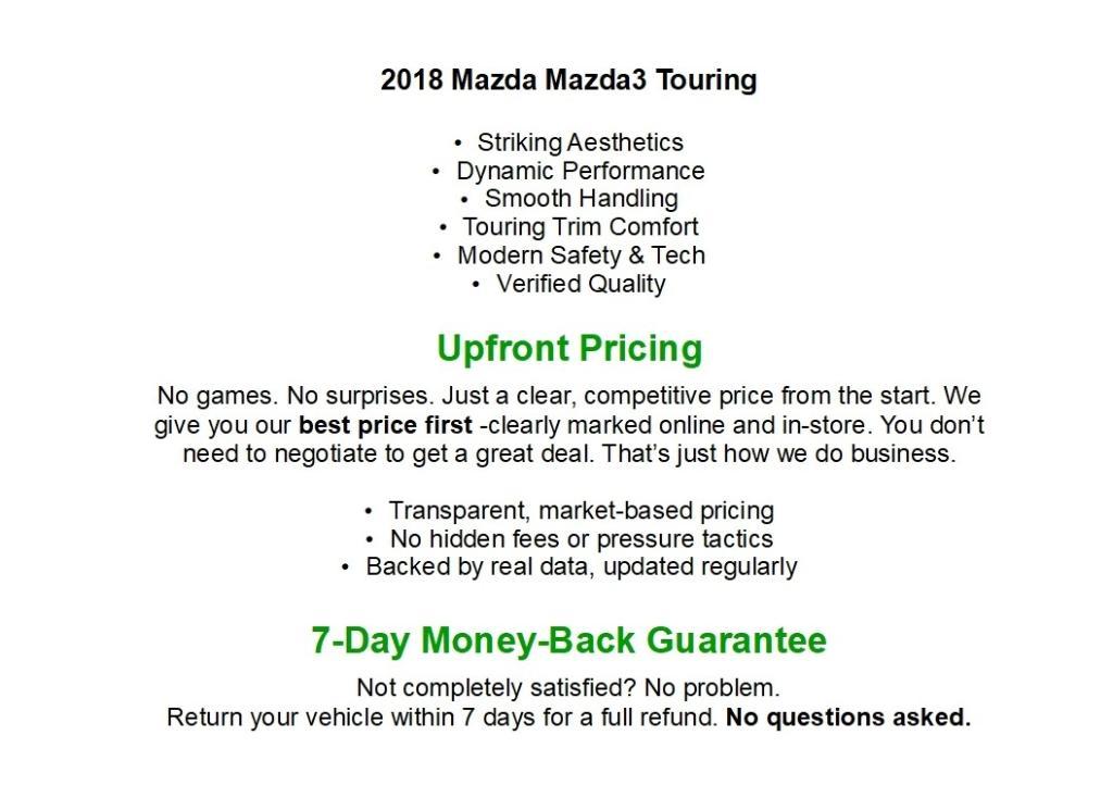 used 2018 Mazda Mazda3 car, priced at $13,890