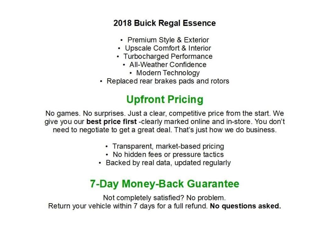 used 2018 Buick Regal Sportback car, priced at $15,601