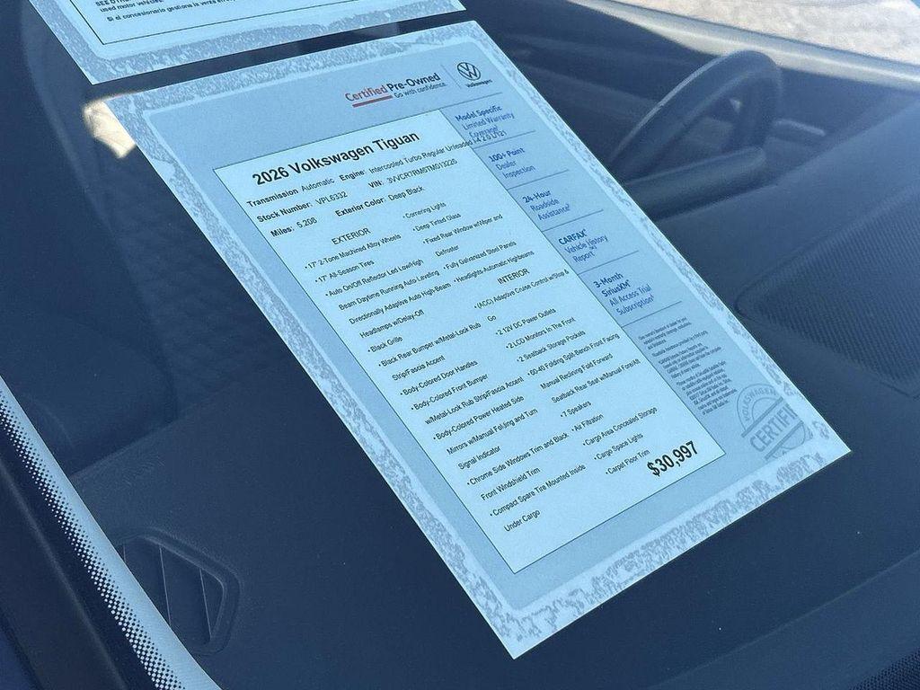 used 2026 Volkswagen Tiguan car, priced at $29,997