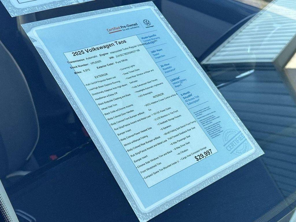 used 2025 Volkswagen Taos car, priced at $23,952