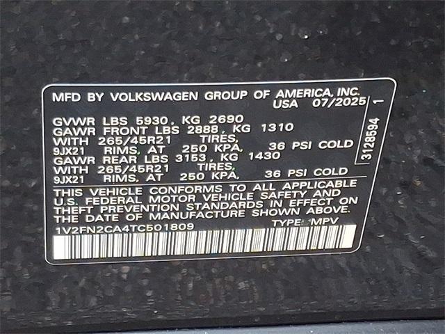 new 2026 Volkswagen Atlas car, priced at $57,479