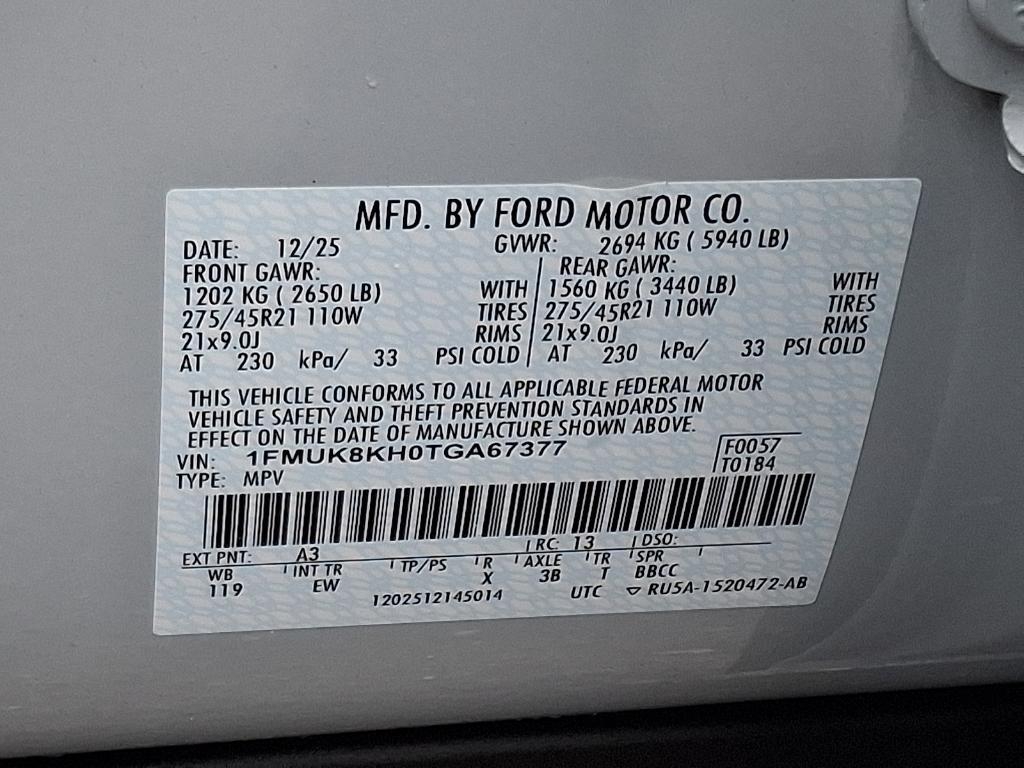 new 2026 Ford Explorer car, priced at $59,745