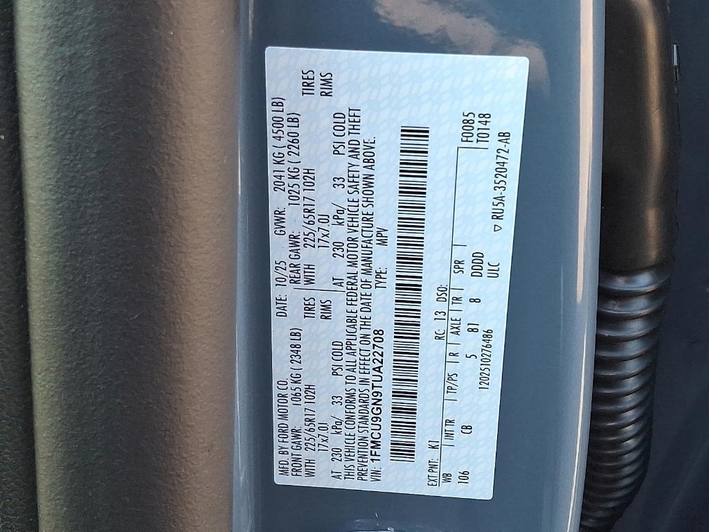 new 2026 Ford Escape car, priced at $38,020