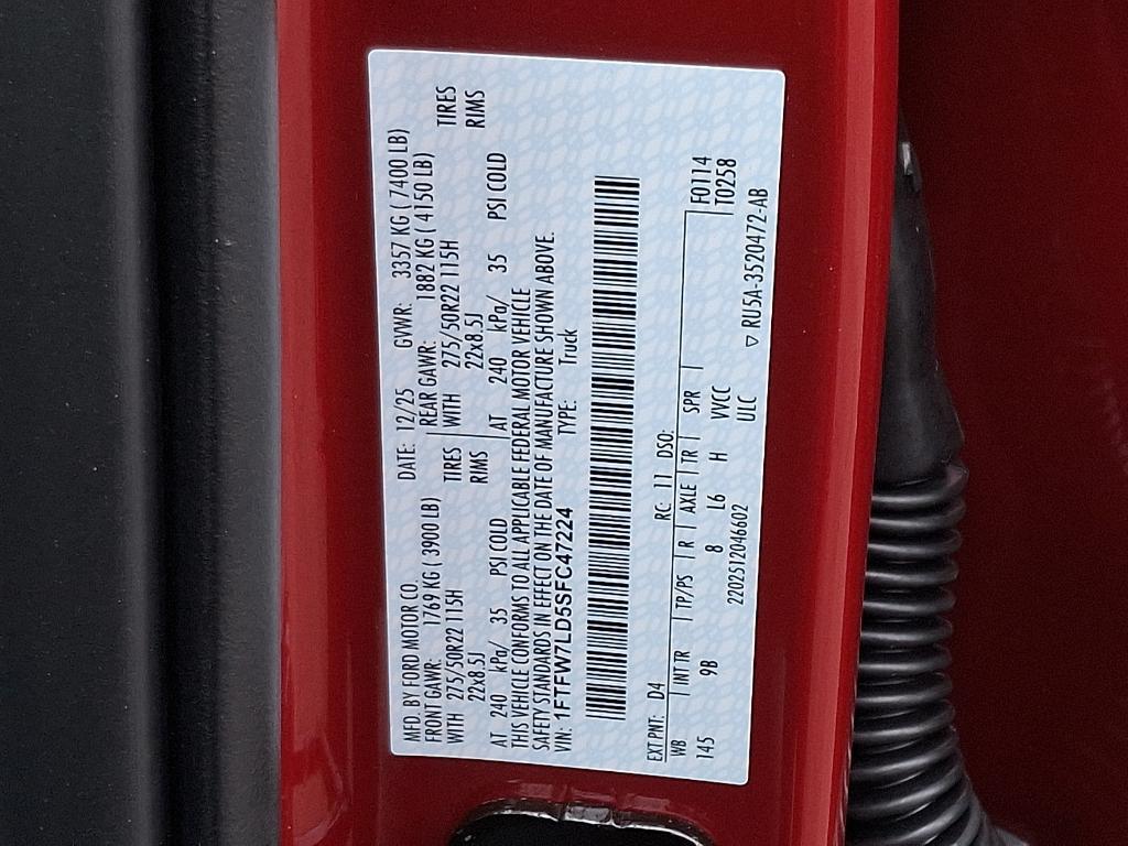 new 2025 Ford F-150 car, priced at $87,625