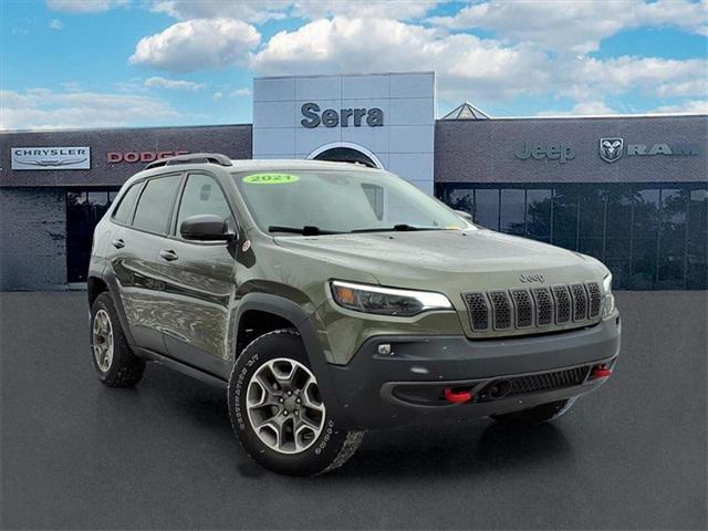 used 2021 Jeep Cherokee car, priced at $17,500