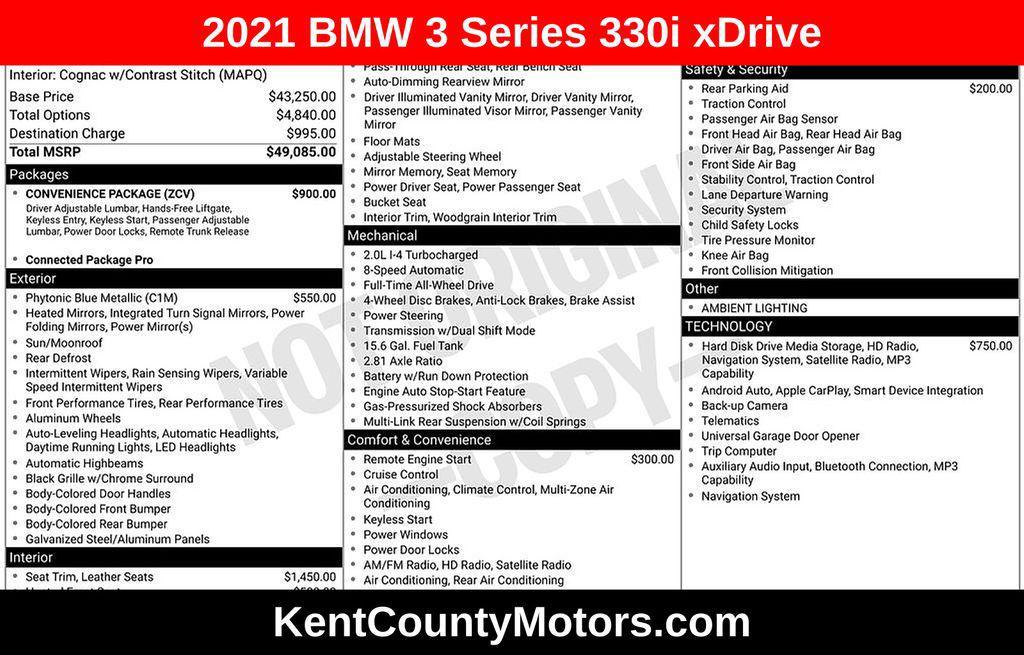 used 2021 BMW 330 car, priced at $22,000