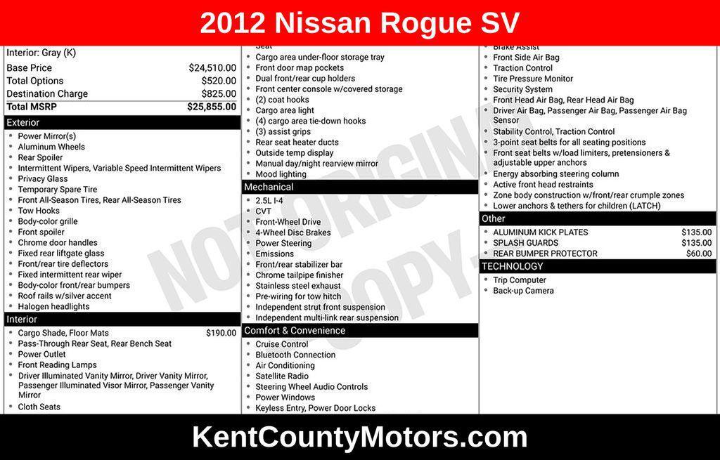 used 2012 Nissan Rogue car