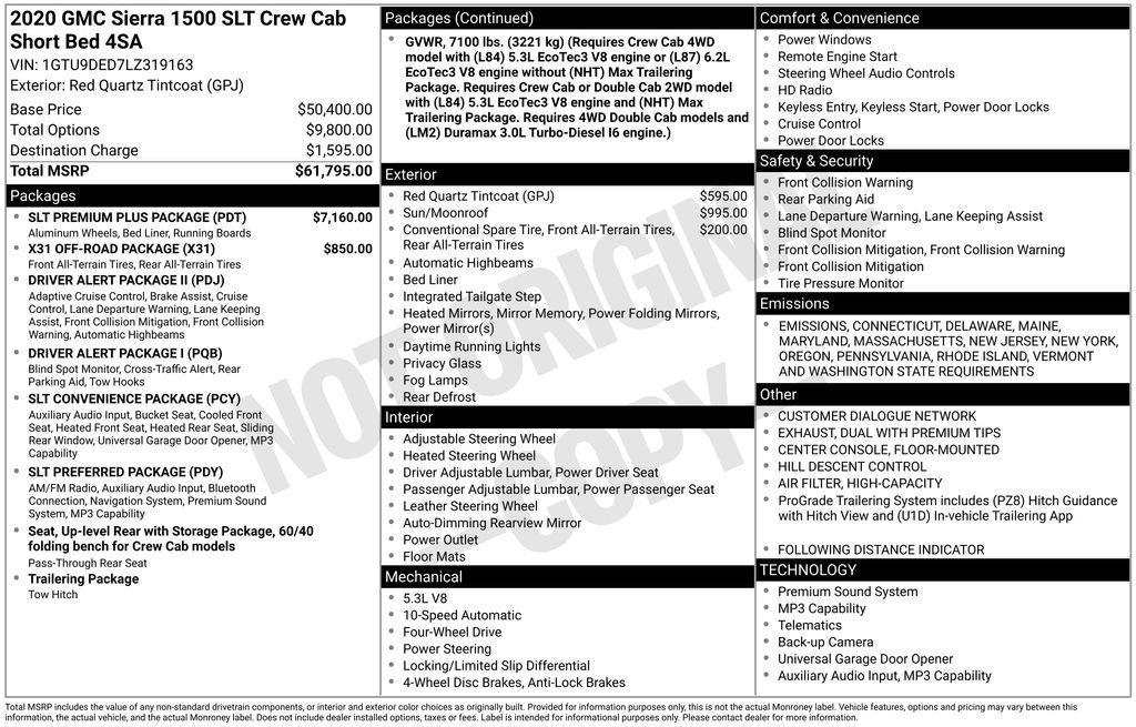 used 2020 GMC Sierra 1500 car, priced at $39,000