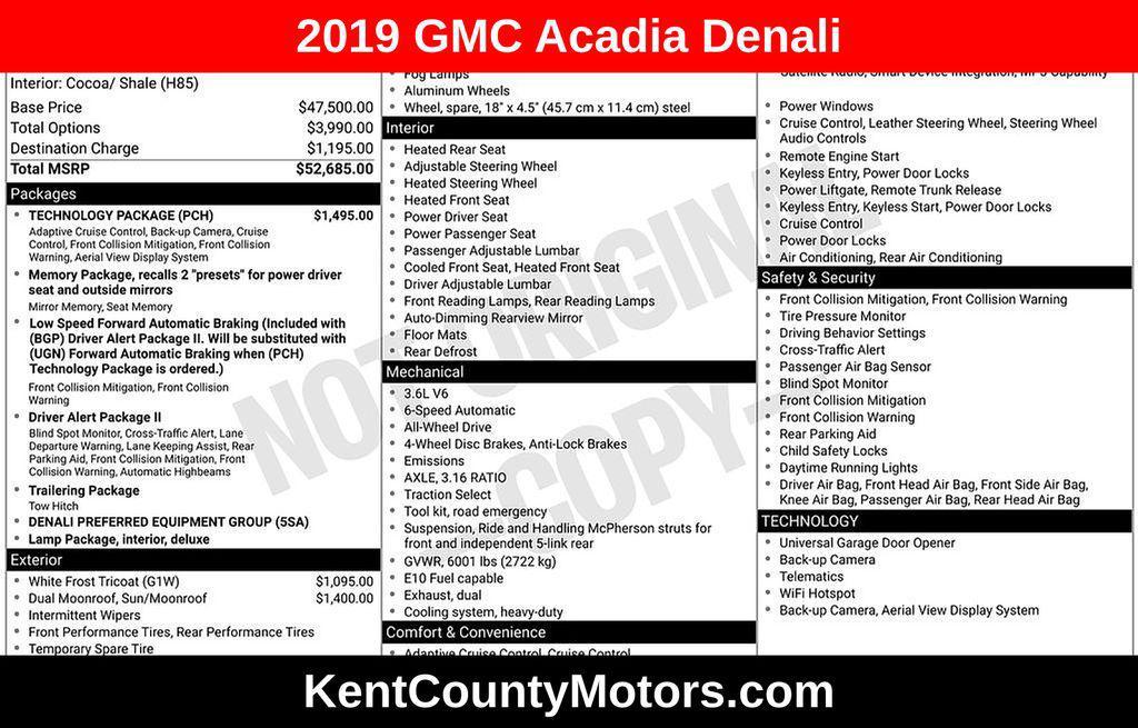 used 2019 GMC Acadia car, priced at $22,500