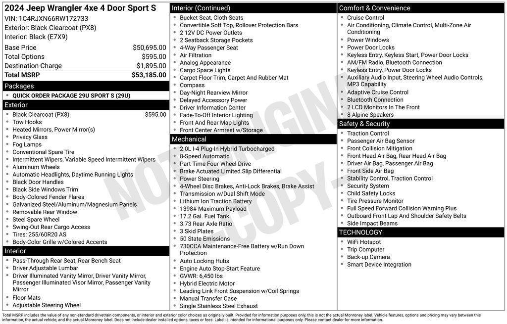used 2024 Jeep Wrangler 4xe car, priced at $29,000