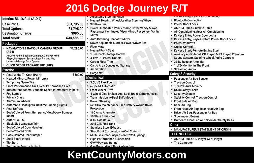 used 2016 Dodge Journey car, priced at $6,000
