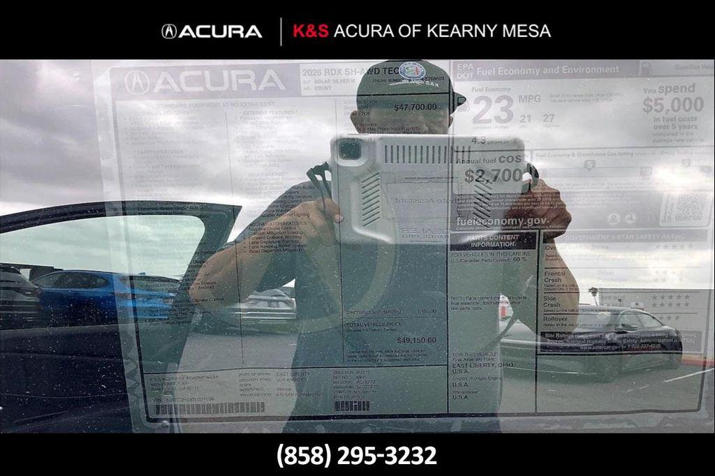 new 2026 Acura RDX car, priced at $49,150