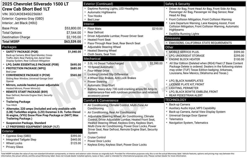 new 2025 Chevrolet Silverado 1500 car, priced at $57,889