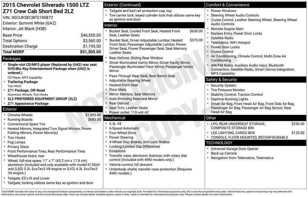 used 2015 Chevrolet Silverado 1500 car, priced at $26,146