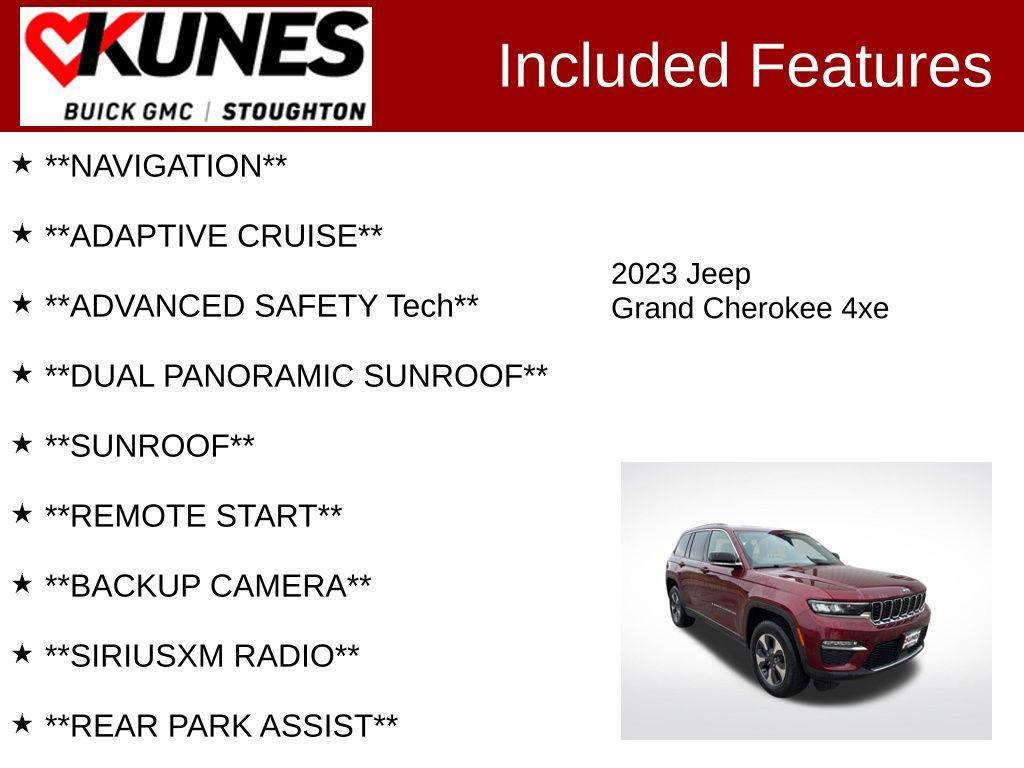 used 2023 Jeep Grand Cherokee 4xe car, priced at $27,234