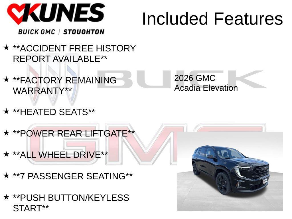 new 2026 GMC Acadia car, priced at $54,731