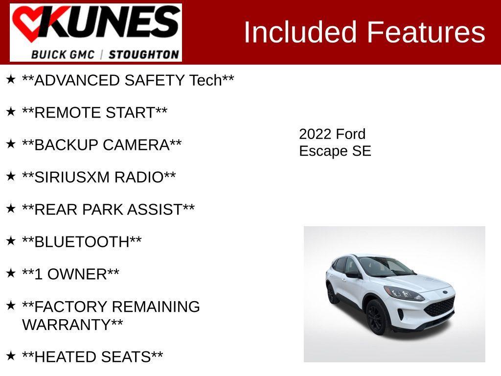 used 2022 Ford Escape car, priced at $17,625