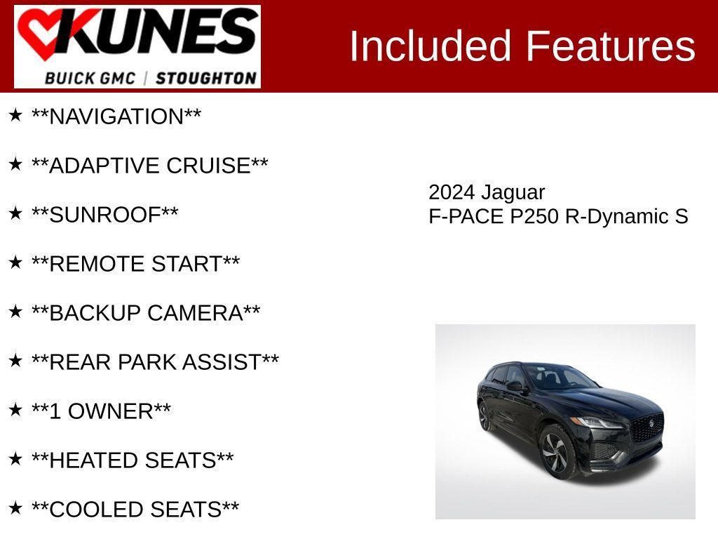 used 2024 Jaguar F-PACE car, priced at $31,477