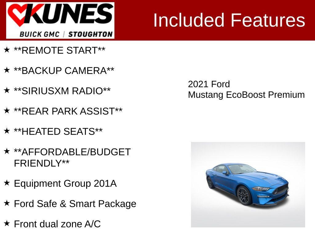 used 2021 Ford Mustang car, priced at $24,977