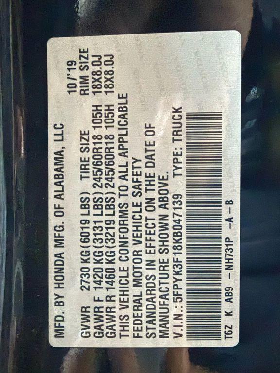 used 2019 Honda Ridgeline car, priced at $20,999