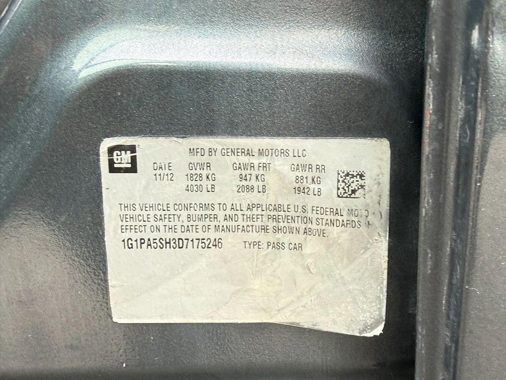 used 2013 Chevrolet Cruze car, priced at $6,999