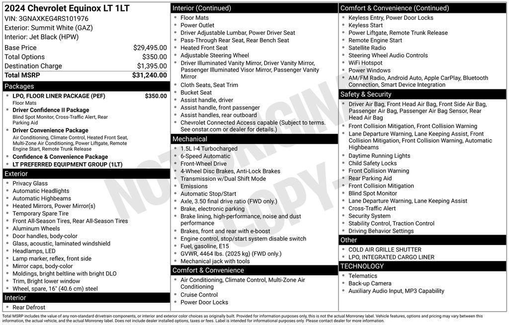 used 2024 Chevrolet Equinox car, priced at $22,216