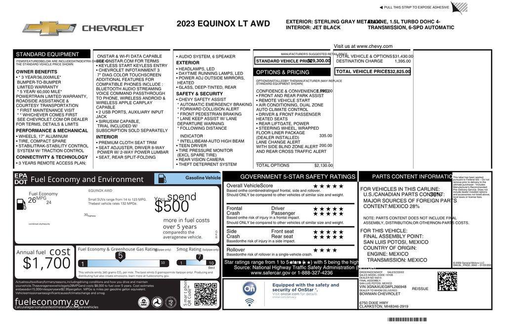 used 2023 Chevrolet Equinox car, priced at $21,695