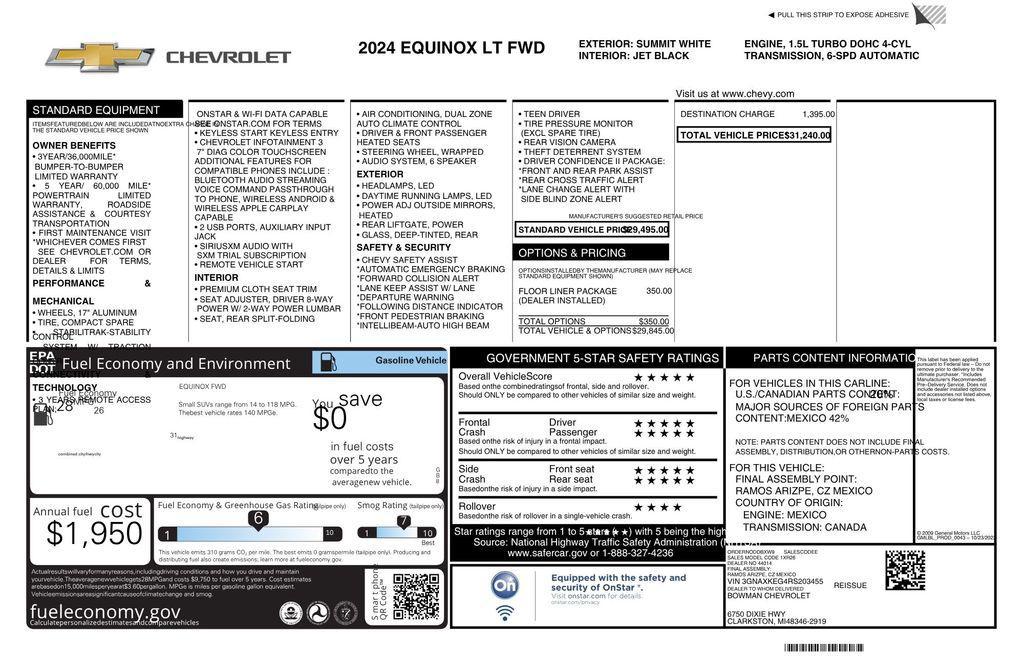 used 2024 Chevrolet Equinox car, priced at $22,759