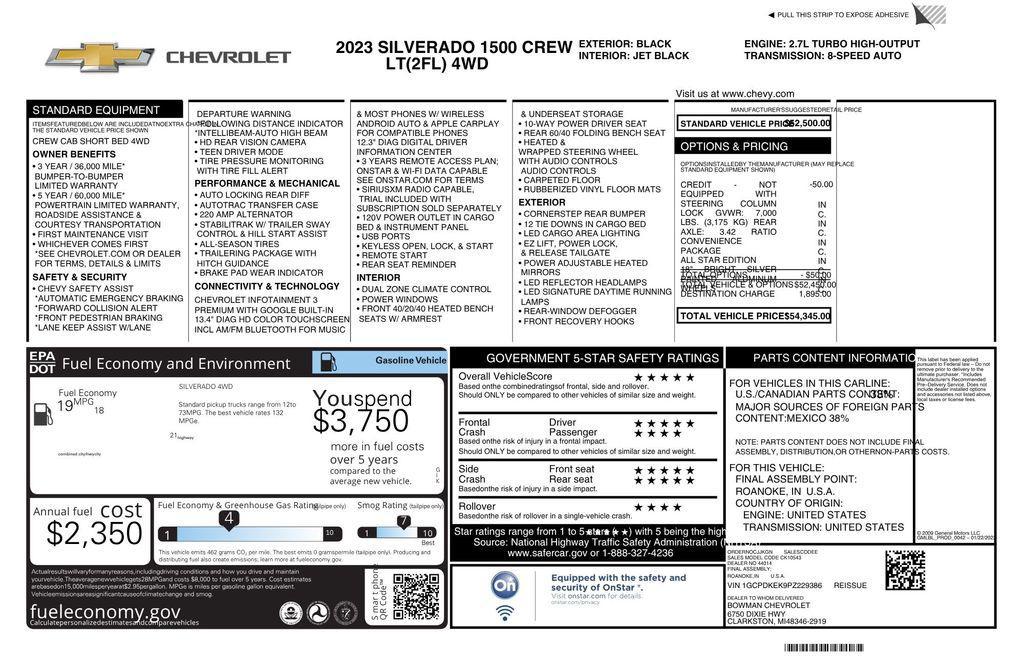 used 2023 Chevrolet Silverado 1500 car, priced at $31,628