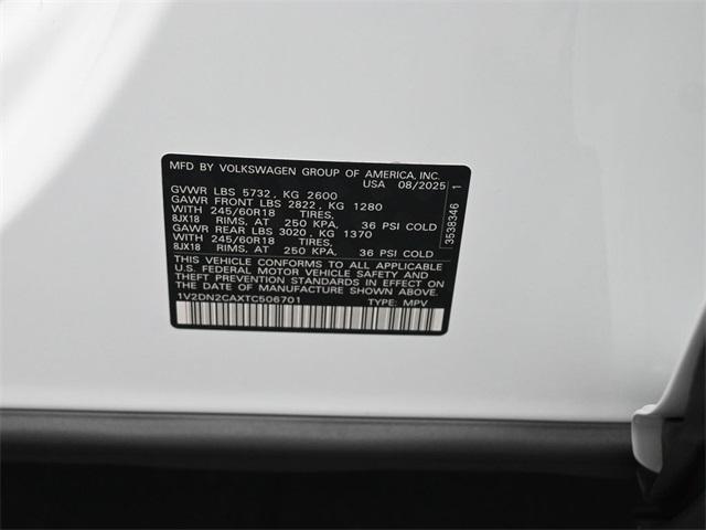 new 2026 Volkswagen Atlas car, priced at $40,798