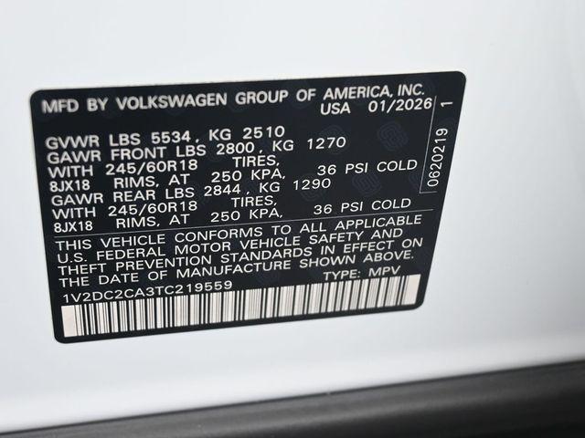 new 2026 Volkswagen Atlas Cross Sport car, priced at $37,367